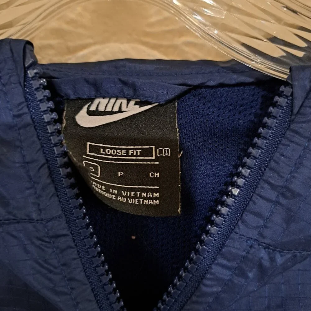Nike Kids Small Windbreaker rain jacket Loose Fit‎ blue with full zipper